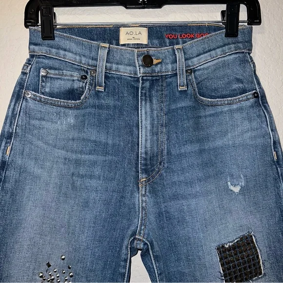 Alice + Olivia distressed skinny jeans